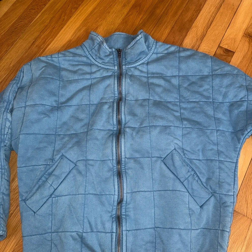 Free People Light Blue Quilted Puffer Jacket - Picture 3 of 6